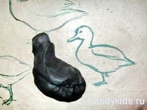 Начинаем лепить утку