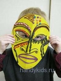  Маска из пластилина