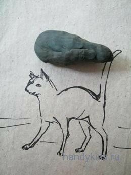  Лепим кошку