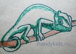 Как нарисовать хамелеона?