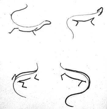 Рисуем ящериц