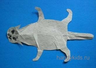  Выкройка кошки из бумаги