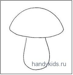  Раскраска Гриб