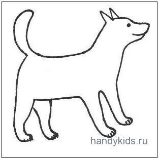 Раскраска Собачка