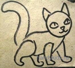 Раскраска котёнок