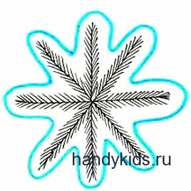 Выполнение штриховки Снежинка