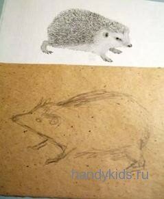 рисуем ёжика