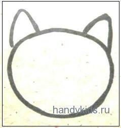 Раскраска-дорисовка Кошечка