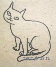  Раскраска кошка