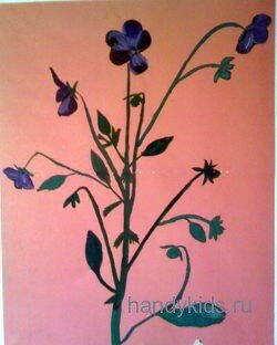 Рисуем фиалку с натуры