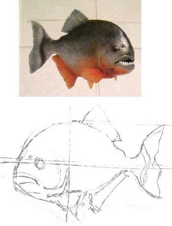 Рисуем пиранью