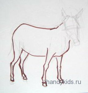 Как рисовать осла