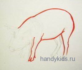  Рисуем поросёнка