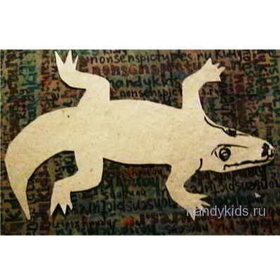 Силуэт крокодила из бумаги