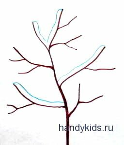 Рисуем дерево в снегу