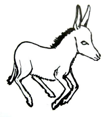 Рисунок ослик