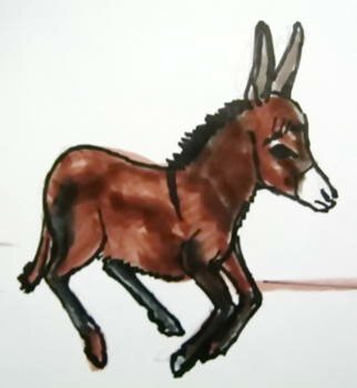 Рисунок ослик
