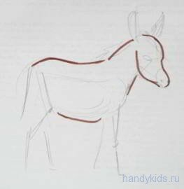 Нарисуем ослика