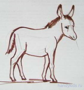 Рисунок ослик