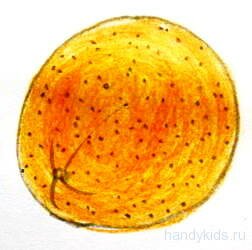 Раскрасим раскраску апельсин