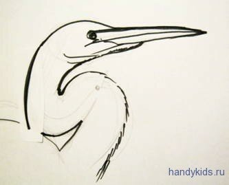 Рисунок - голова цапли