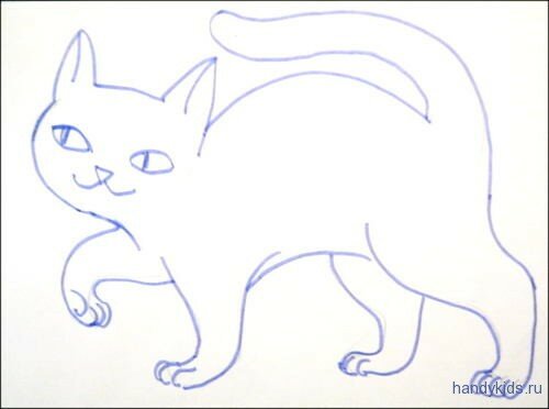 Раскраска кошечка