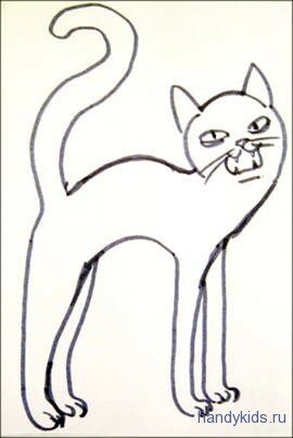 Раскраска Кот