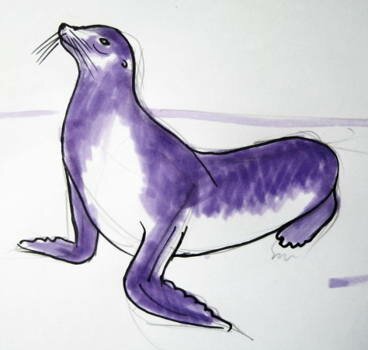Рисунок -морской лев