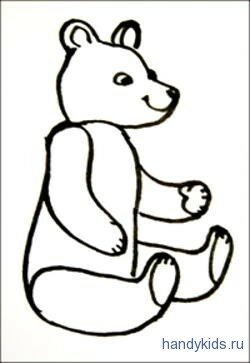 Раскраска Плюшевый медведь