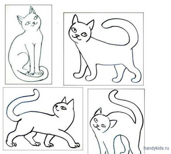 Раскраски кошки и коты