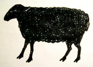 Black sheep drawing