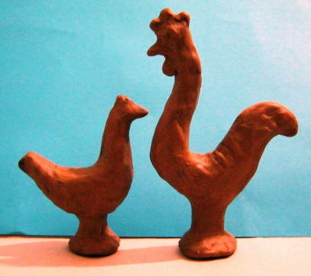 Филимоновские игрушки -Петух и Курица