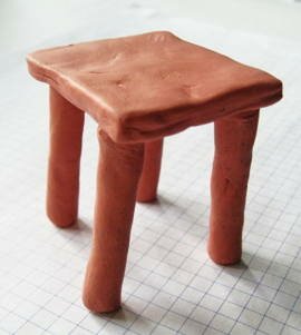 Стол из пластилина