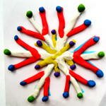 Снежинка из пластилина