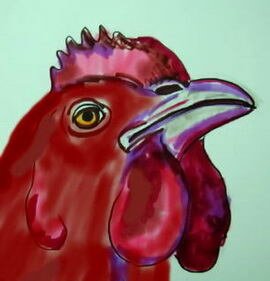 Рисунок головы петуха