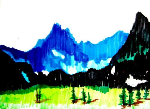 Рисунок гор